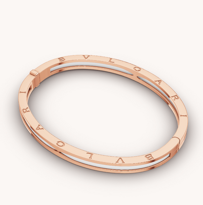 [⭐⭐JeweliWhal]ZERO 1 ROSÉGOLD MIT WEISSEM KERAMIKARMBAND