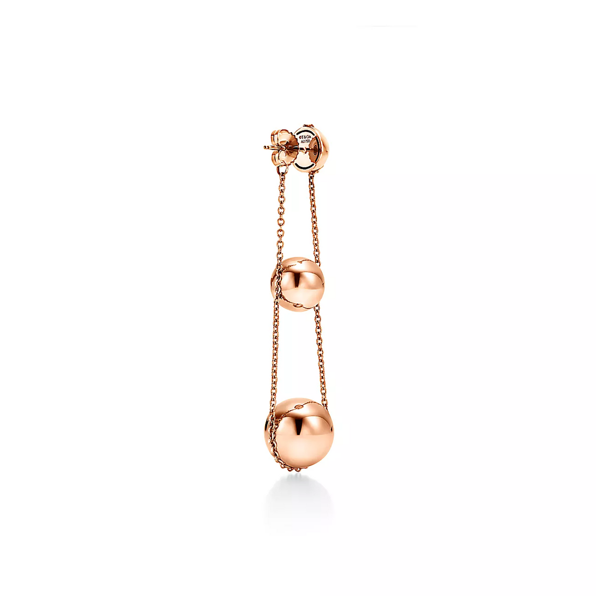 [JeweliWhal]TRIPLE DROP PINK GOLD EARRINGS