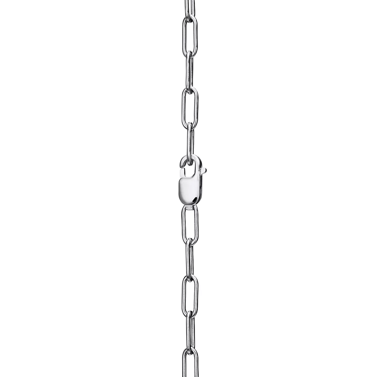 [JeweliWhal]LOCK NECKLACE MEDIUM PENDANT SILVER PAVED DIAMONDS