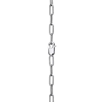 [JeweliWhal]LOCK NECKLACE MEDIUM PENDANT SILVER PAVED DIAMONDS