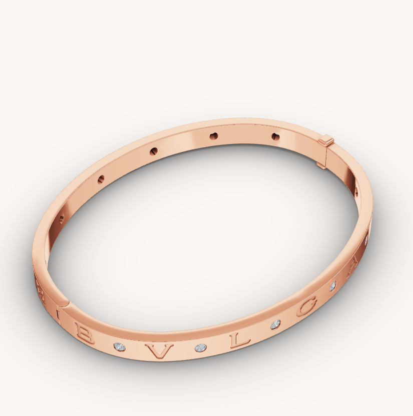 [⭐⭐JeweliWhal]ZERO 1 PINK GOLD 12 DIAMONDS BRACELET