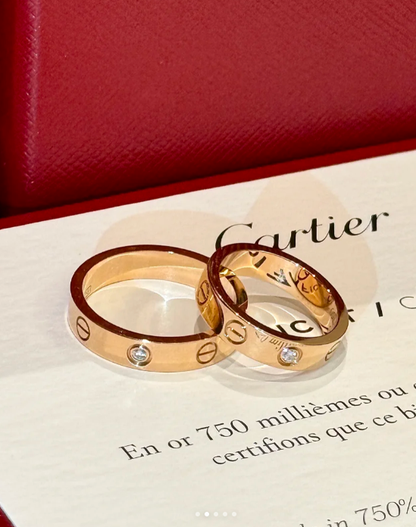 [⭐⭐JeweliWhal]LOVE RING 4MM 1 DIAMOND