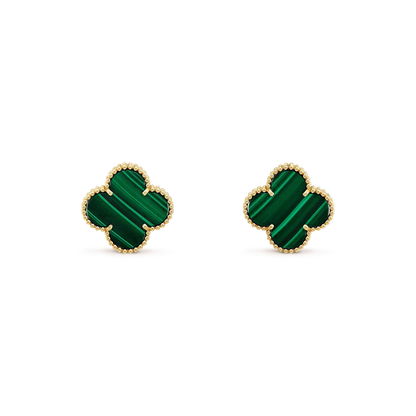 [⭐⭐JeweliWhal]CLOVER MINI 9.5MM MALACHITE  EARRINGS