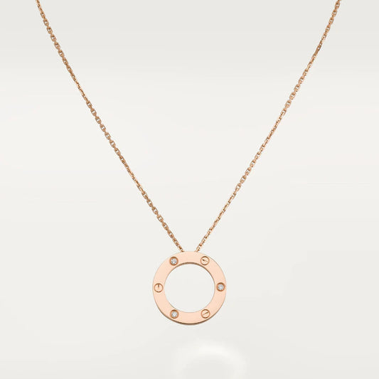 [⭐⭐JeweliWhal]LOVE NECKLACE 16MM 3 DIAMONDS