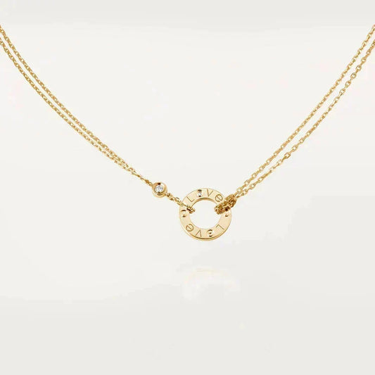 [⭐⭐JeweliWhal]LOVE NECKLACE 16MM 2 DIAMONDS