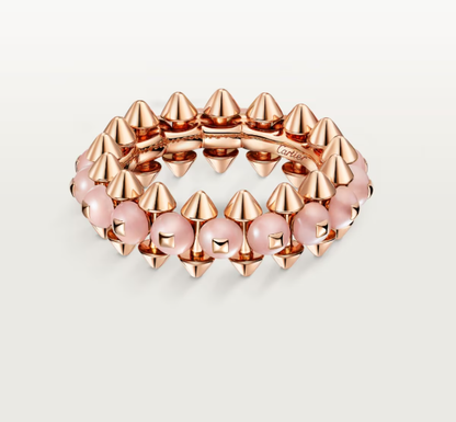 [⭐⭐JeweliWhal]CLASH ELEGANT ROSE GOLD RING FEATURING NATURAL AGATE