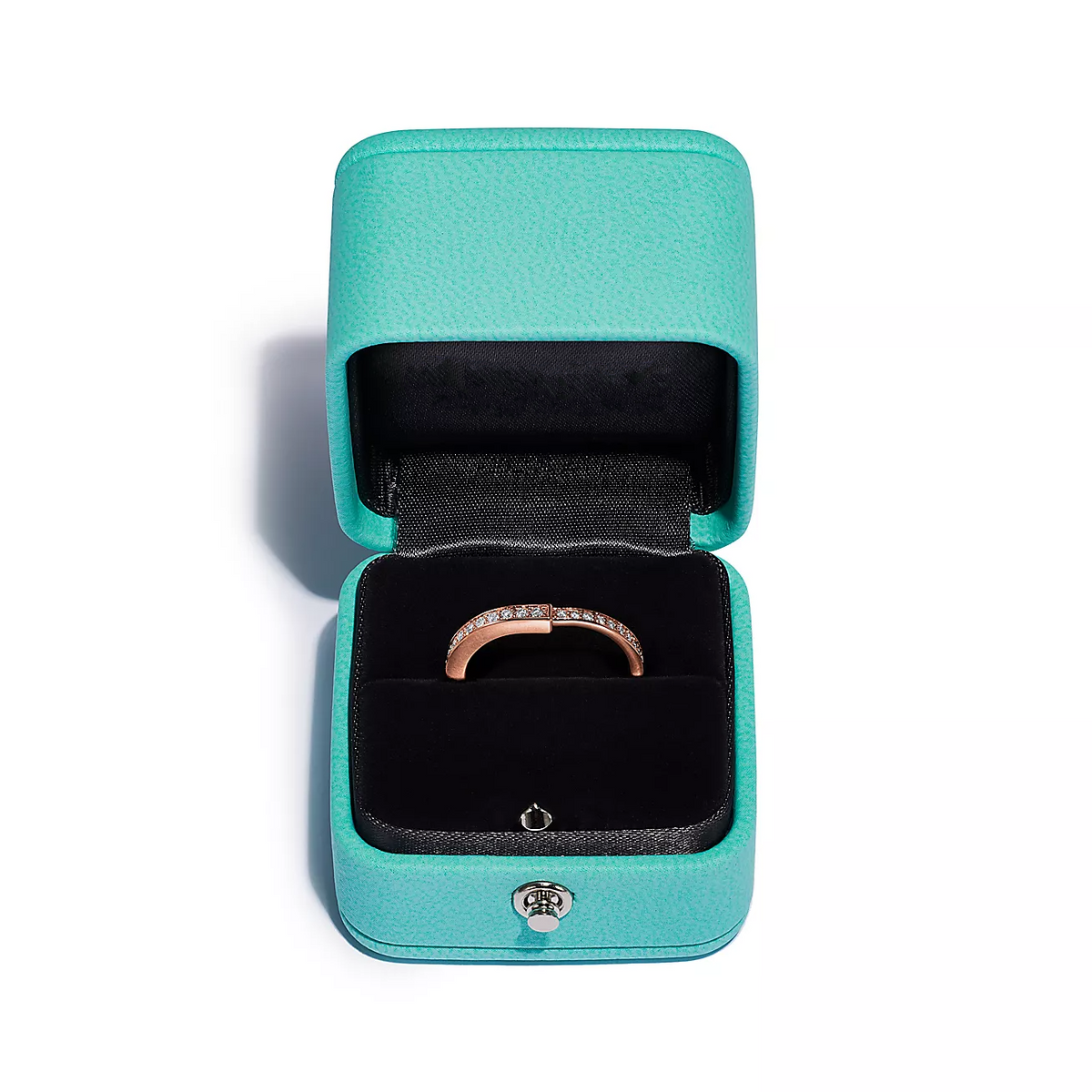 [JeweliWhal]LOCK RING PINK GOLD DIAMOND PAVED
