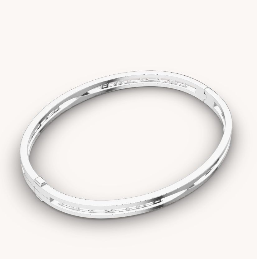 [⭐⭐JeweliWhal]ZERO 1 SPIRAL LOGO SILVER BRACELET