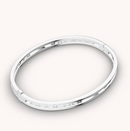 [⭐⭐JeweliWhal]ZERO 1 SPIRAL LOGO SILVER BRACELET