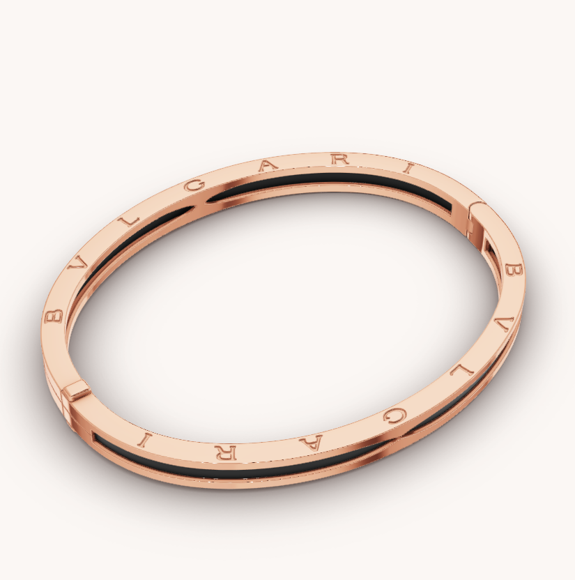 [⭐⭐JeweliWhal]ZERO 1 PINK GOLD WITH BLACK CERAMIC BRACELET
