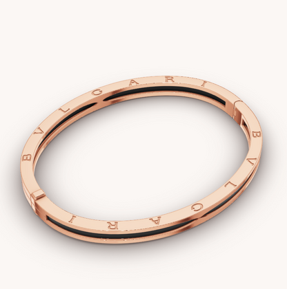 [⭐⭐JeweliWhal]ZERO 1 PINK GOLD WITH BLACK CERAMIC BRACELET