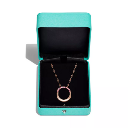 [JeweliWhal]LOCK MEDIUM PENDANT PINK DIAMOND PINK GOLD NECKLACE