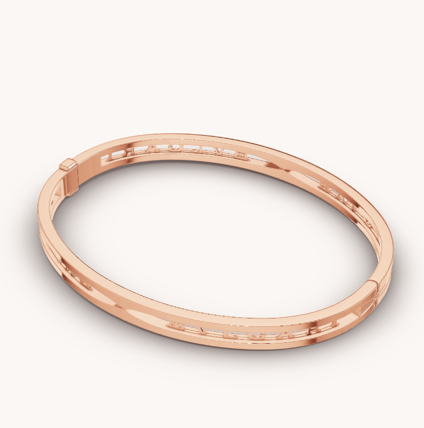 [⭐⭐JeweliWhal]ZERO 1 SPIRAL-LOGO-ARMBAND IN ROSÉGOLD