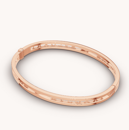 [⭐⭐JeweliWhal]ZERO 1 SPIRAL-LOGO-ARMBAND IN ROSÉGOLD