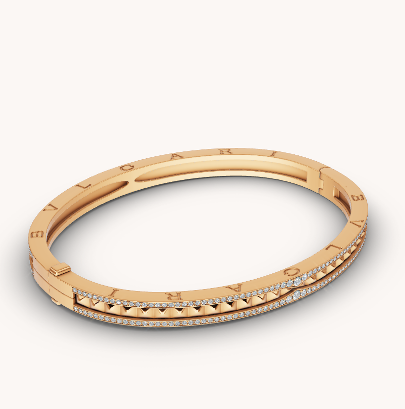 [⭐⭐JeweliWhal]ZERO 1 SPIRAL AND PAVED DIAMOND GOLD BRACELET