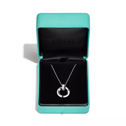 [JeweliWhal]T CIRCLE PENDENT SILVER NECKLACE