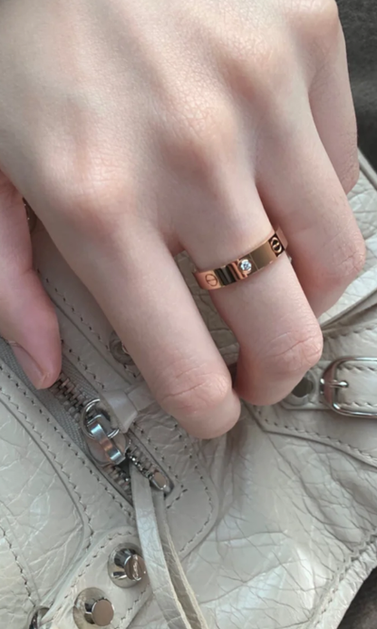 [⭐⭐JeweliWhal]LOVE RING 4MM 1 DIAMOND