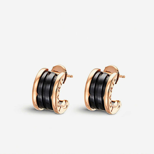 [⭐⭐JeweliWhal]ZERO 1 PINK GOLD CERAMIC EARRINGS