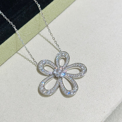 [⭐⭐JeweliWhal]FLOWERLACE NECKLACE FULL DIAMONDS