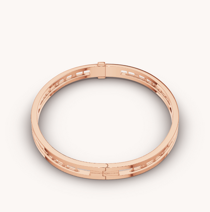 [⭐⭐JeweliWhal]ZERO 1 SPIRAL-LOGO-ARMBAND IN ROSÉGOLD