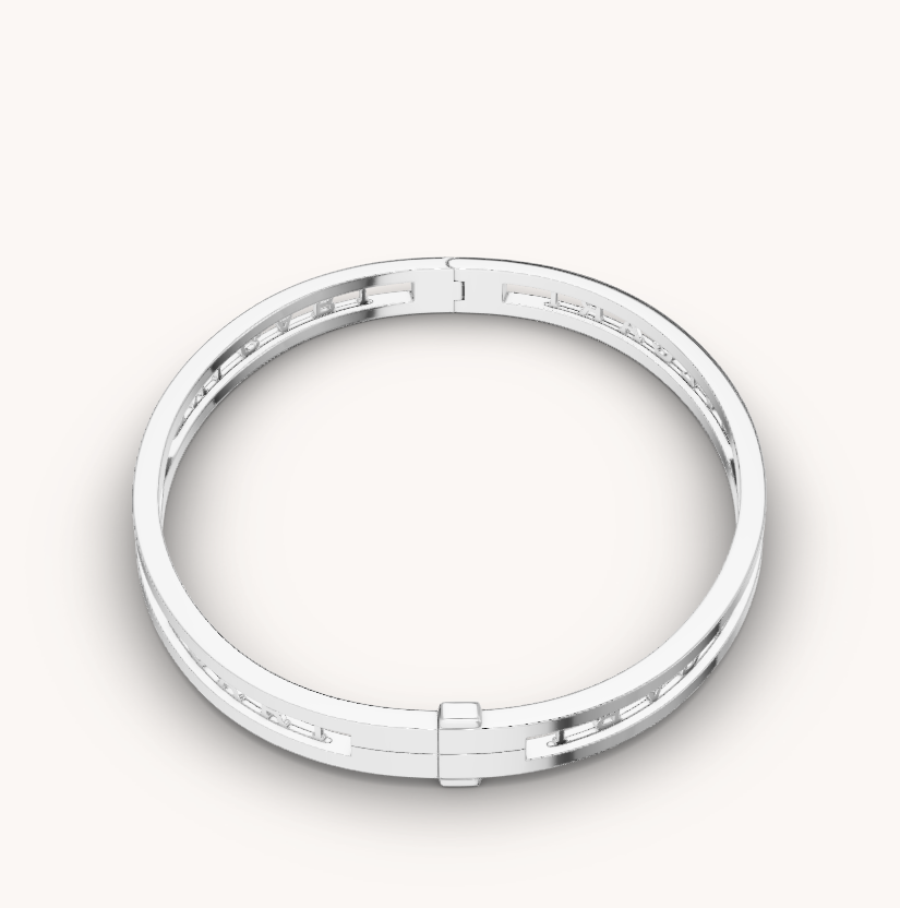[⭐⭐JeweliWhal]ZERO 1 SPIRAL LOGO SILVER BRACELET