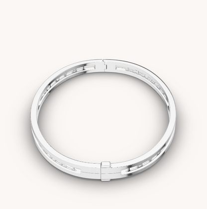 [⭐⭐JeweliWhal]ZERO 1 SPIRAL LOGO SILVER BRACELET