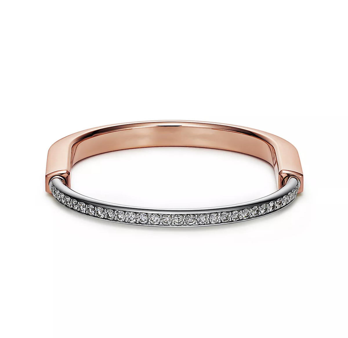 [JeweliWhal]LOCK BRACELET ROSE AND WHITE GOLD DIAMOND