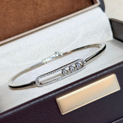 [⭐⭐JeweliWhal]Move Pavé Diamond Bangle Bracelet M