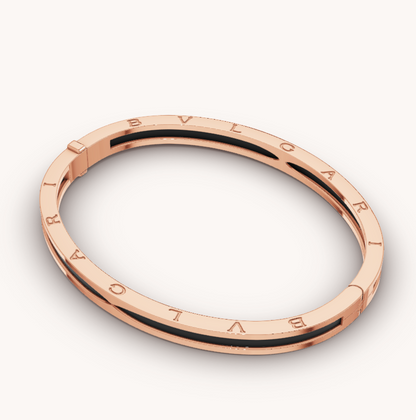 [⭐⭐JeweliWhal]ZERO 1 PINK GOLD WITH BLACK CERAMIC BRACELET