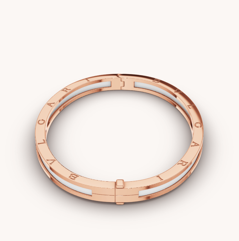 [⭐⭐JeweliWhal]ZERO 1 ROSÉGOLD MIT WEISSEM KERAMIKARMBAND