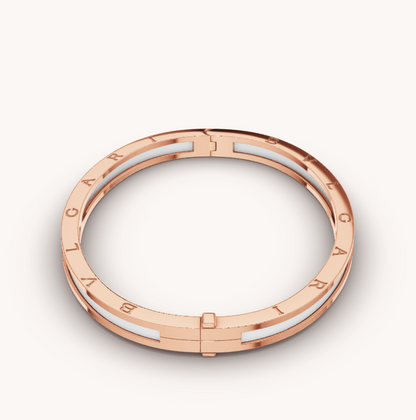 [⭐⭐JeweliWhal]ZERO 1 ROSÉGOLD MIT WEISSEM KERAMIKARMBAND
