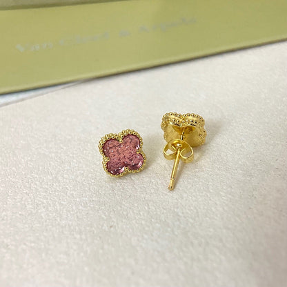 [⭐⭐JeweliWhal]2026 NEU MINI-KLEEBLATT 1 MOTIV BUBBLEGUM-ROSA EMAILLE