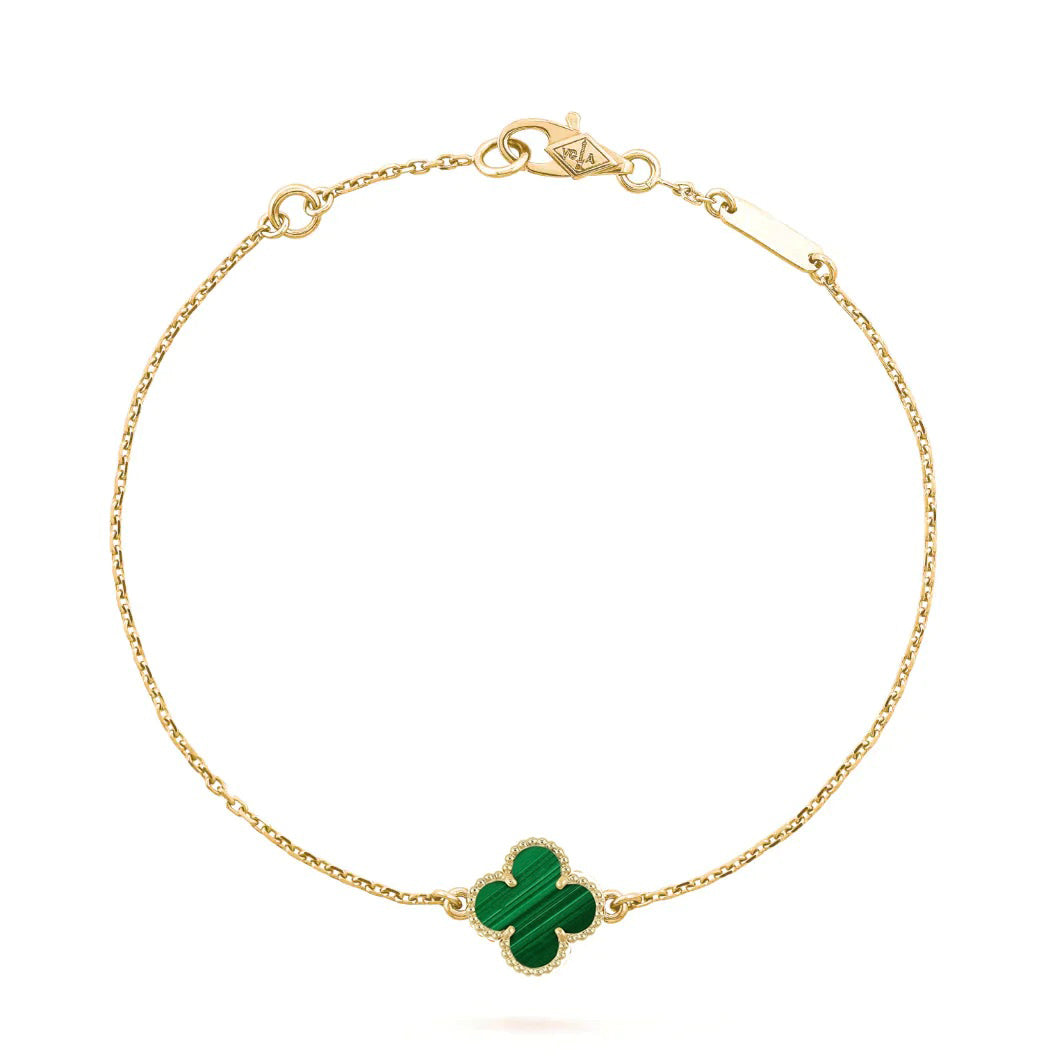 [⭐⭐JeweliWhal]CLOVER BRACELET MALACHITE 1 MOTIF