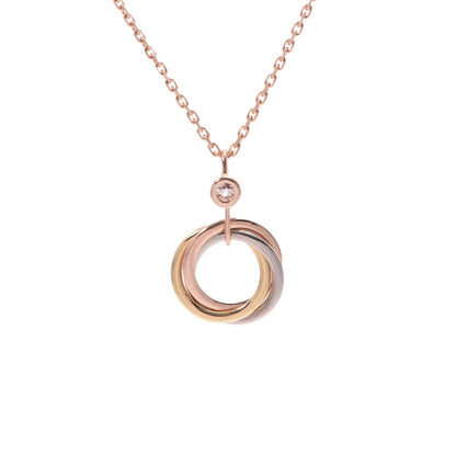 [⭐⭐JeweliWhal]TRINITY SILVER GOLD PINK GOLD NECKLACE