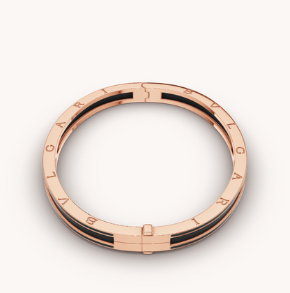 [⭐⭐JeweliWhal]ZERO 1 PINK GOLD WITH MATTE BLACK CERAMIC BRACELET