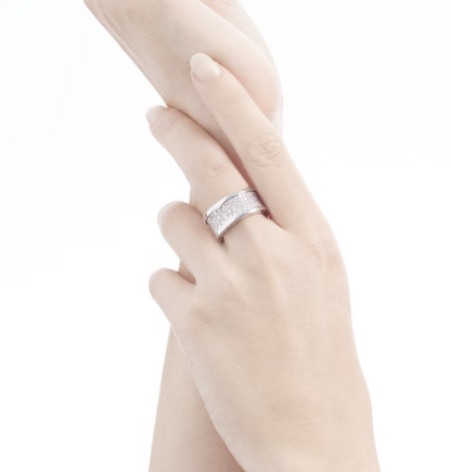 [⭐⭐JeweliWhal]ZERO 1 WITH PAVED DIAMONDS ON THE SPIRAL RING