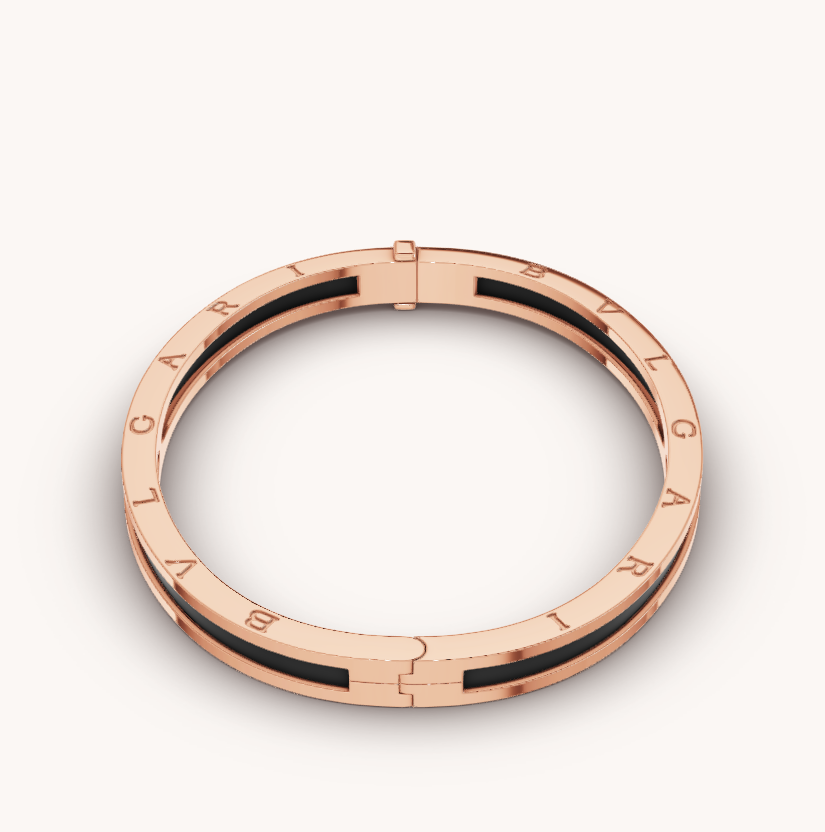 [⭐⭐JeweliWhal]ZERO 1 PINK GOLD WITH BLACK CERAMIC BRACELET