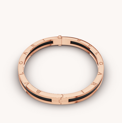 [⭐⭐JeweliWhal]ZERO 1 PINK GOLD WITH BLACK CERAMIC BRACELET