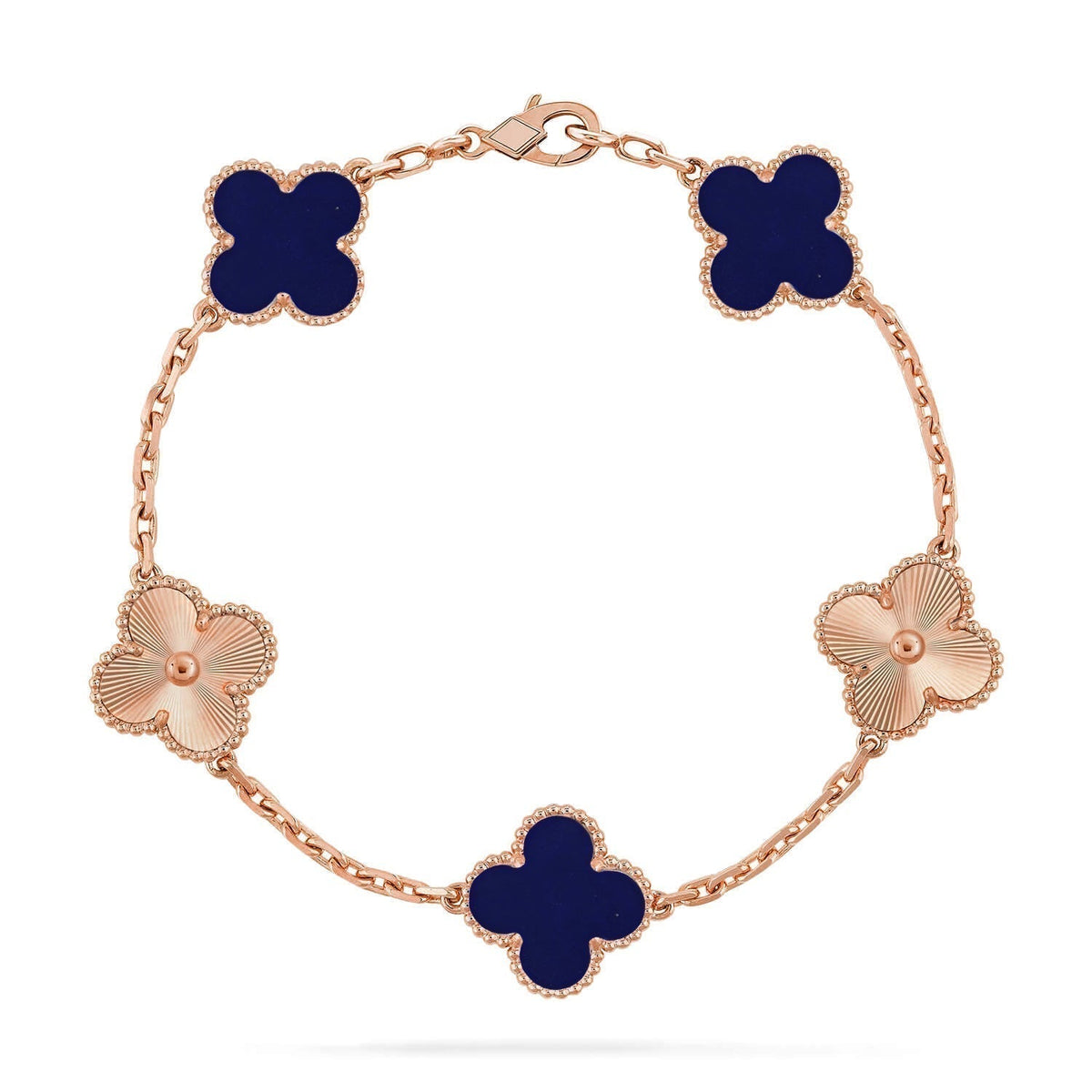 [⭐⭐JeweliWhal]KOLLEKTION CLOVER ARMBAND MIT 5 MOTIVEN AUS LAPISLAZULI