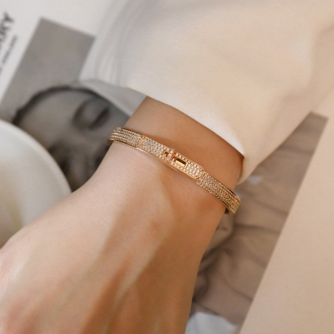 [⭐⭐JeweliWhal]KELLY ARMBAND MIT DIAMANTBESATZ