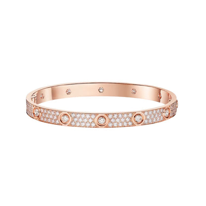 [⭐⭐JeweliWhal]LOVE ARMBAND 6,1MM DIAMANT-BESETZT 10 GROSSE DIAMANTEN