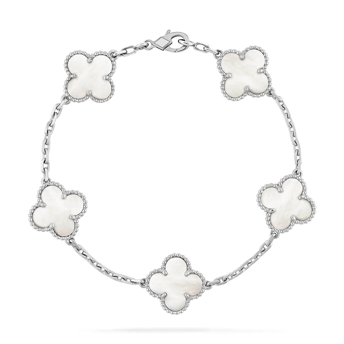 [⭐⭐JeweliWhal]CLOVER WHITE PEARL MOP 5 MOTIF BRACELET COLLECTION