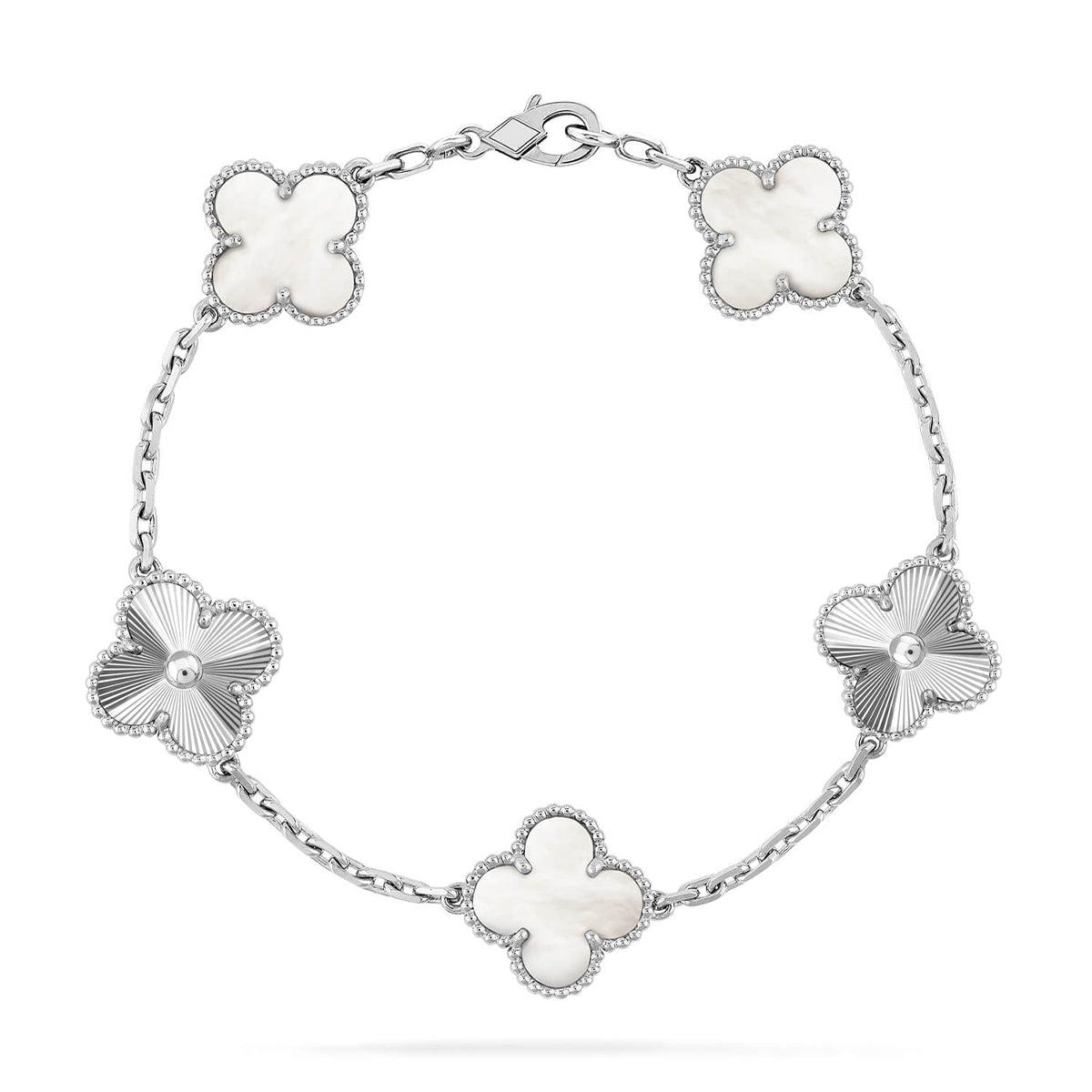 [⭐⭐JeweliWhal]CLOVER WHITE PEARL MOP 5 MOTIF BRACELET COLLECTION