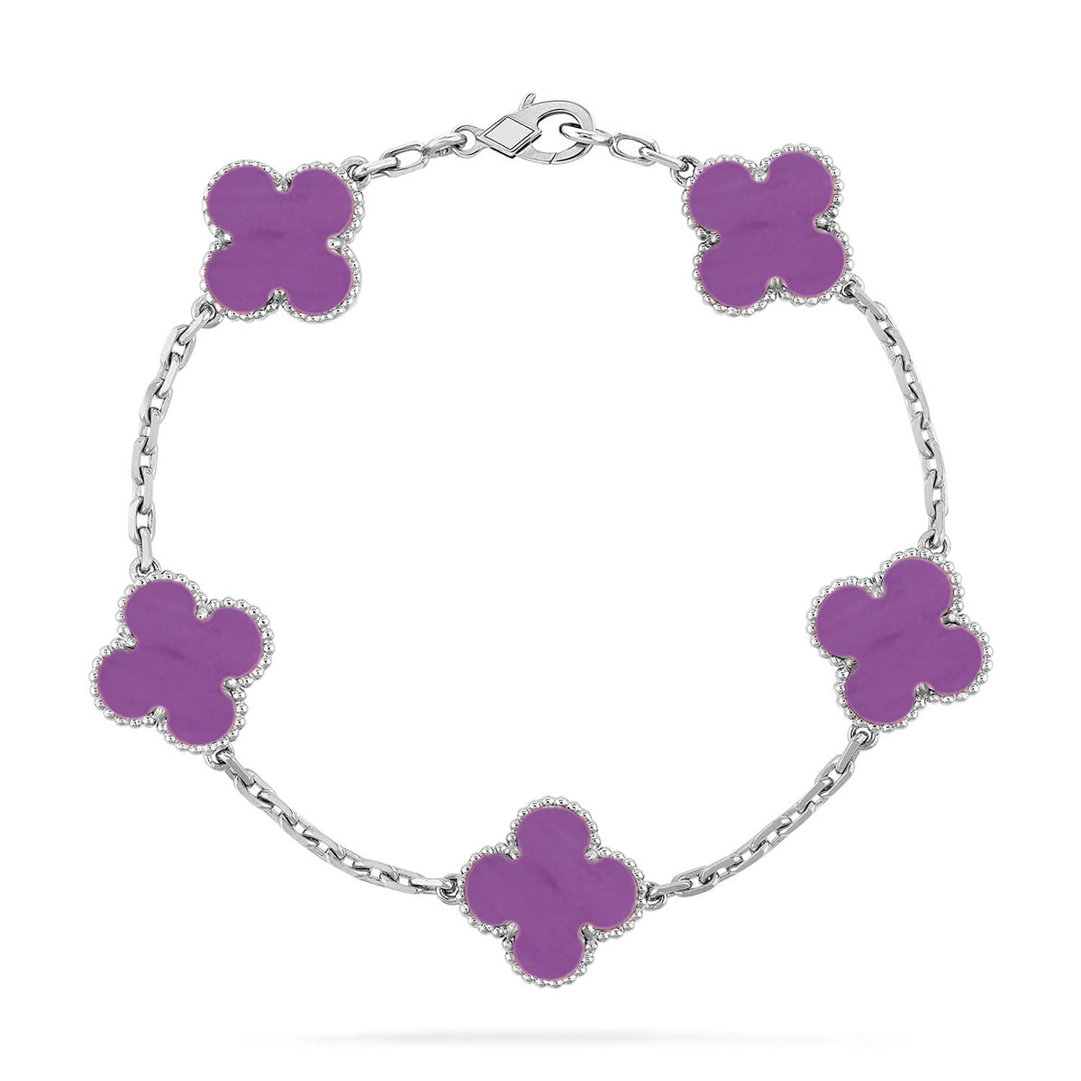 [⭐⭐JeweliWhal] KOLLEKTION CLOVER 5-MOTIV ARMBAND VIOLETT