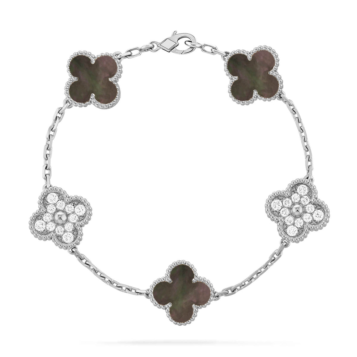 [⭐⭐JeweliWhal] CLOVER 5 MOTIF GRAY MOP BRACELET COLLECTION