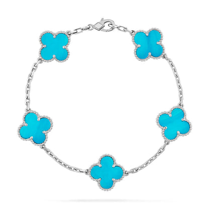 [⭐⭐JeweliWhal] KOLLEKTION CLOVER 5-MOTIV ARMBAND TÜRKIS