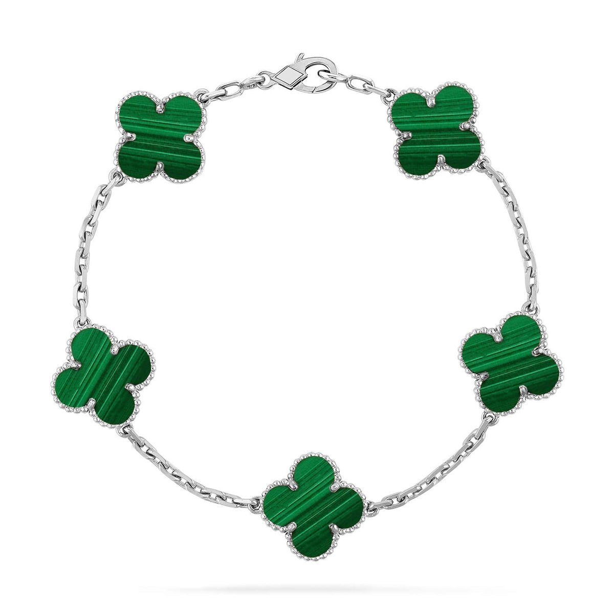 [⭐⭐JeweliWhal] KOLLEKTION CLOVER 5-MOTIV ARMBAND MALACHIT