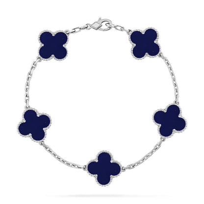 [⭐⭐JeweliWhal]KOLLEKTION CLOVER ARMBAND MIT 5 MOTIVEN AUS LAPISLAZULI