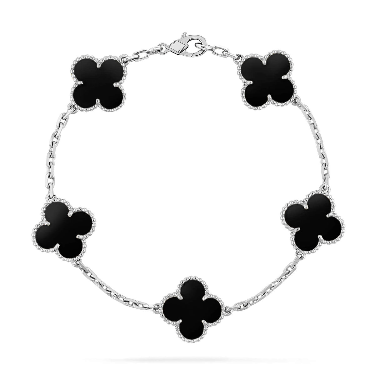 [⭐⭐JeweliWhal] CLOVER 5 MOTIF ONYXS BRACELET COLLECTION