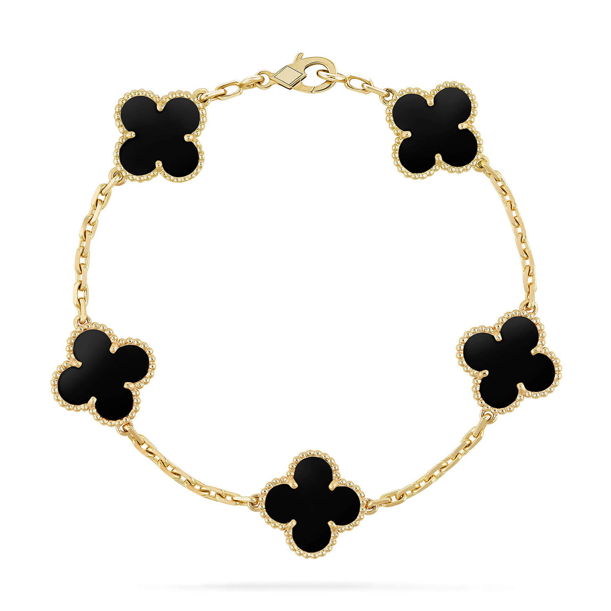 [⭐⭐JeweliWhal] CLOVER 5 MOTIF ONYXS BRACELET COLLECTION